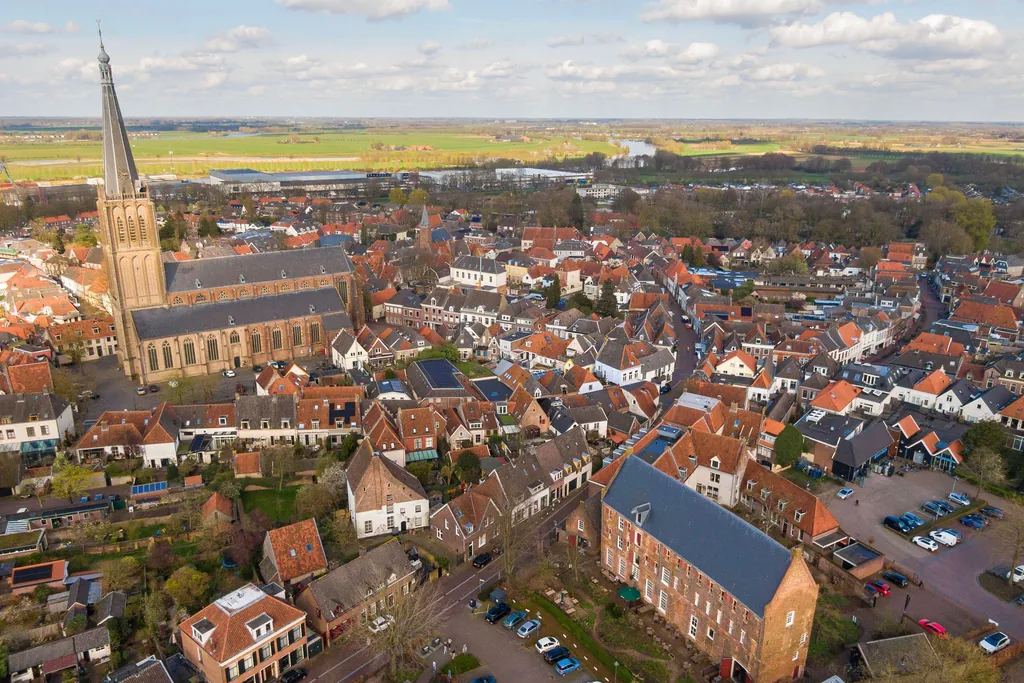 Het Arsenaal, Doesburg: Doesburg vanuit de lucht, met de historische binnenstad