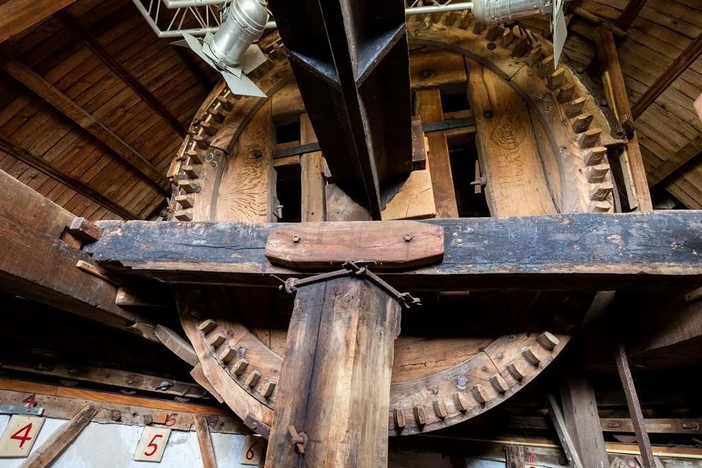 Korenmolen De Haan, Brouwershaven: Het houten gaande werk in de molen